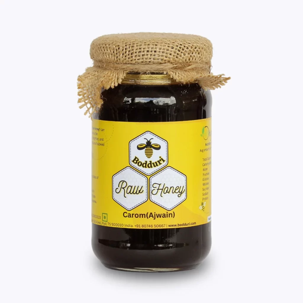 carom organic honey, ajwain raw honey 250 grams