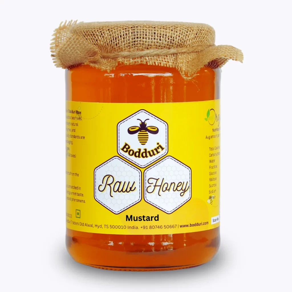 mustard natural and pure honey jar of 1 kg