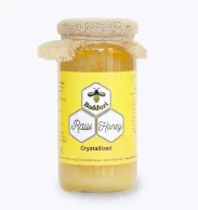 crystalized natural and pure honey jar of 500 grams